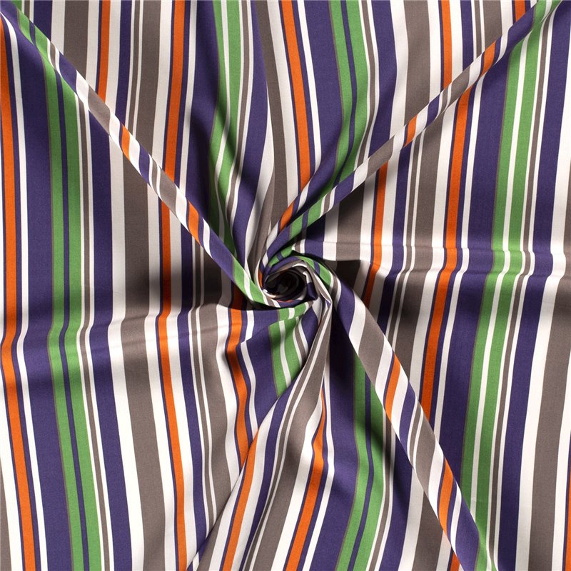VISCOSE POPLIN PRINT STRIPES