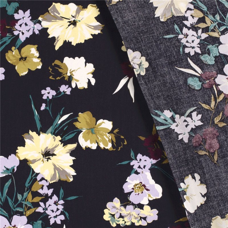 VISCOSE POPLIN PRINT FLOWERS