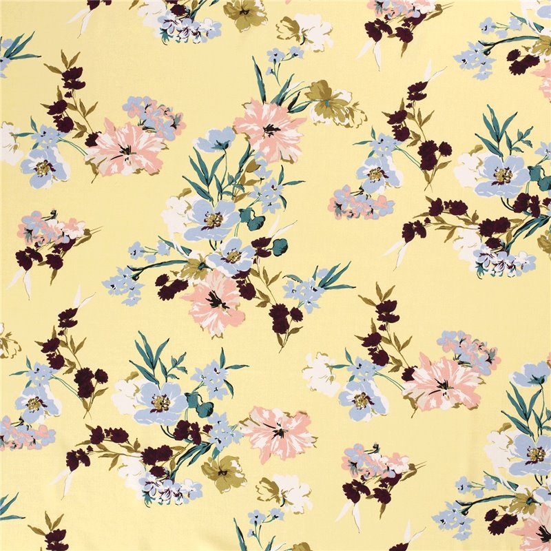 VISCOSE POPLIN PRINT FLOWERS