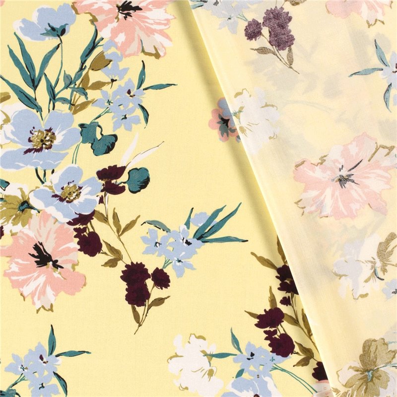 VISCOSE POPLIN PRINT FLOWERS