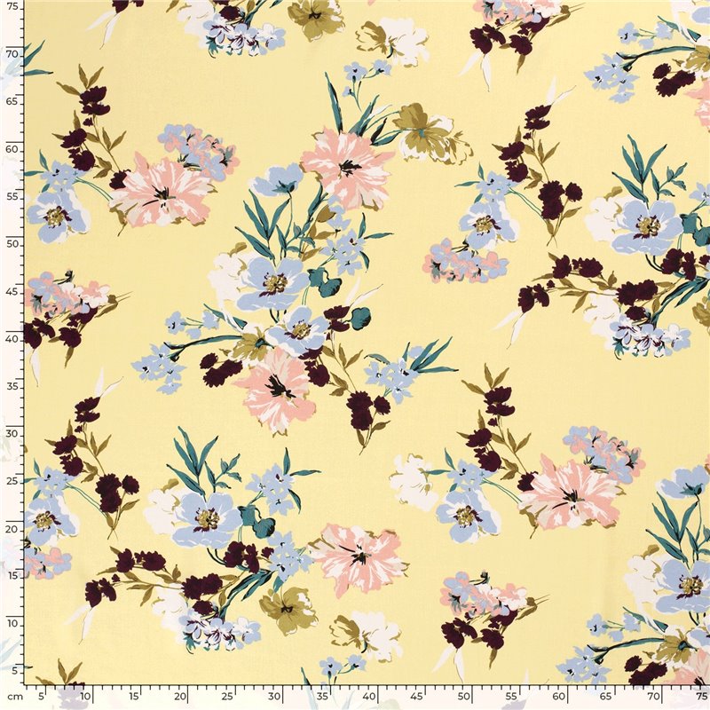 VISCOSE POPLIN PRINT FLOWERS