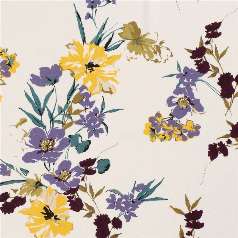 VISCOSE POPLIN PRINT FLOWERS