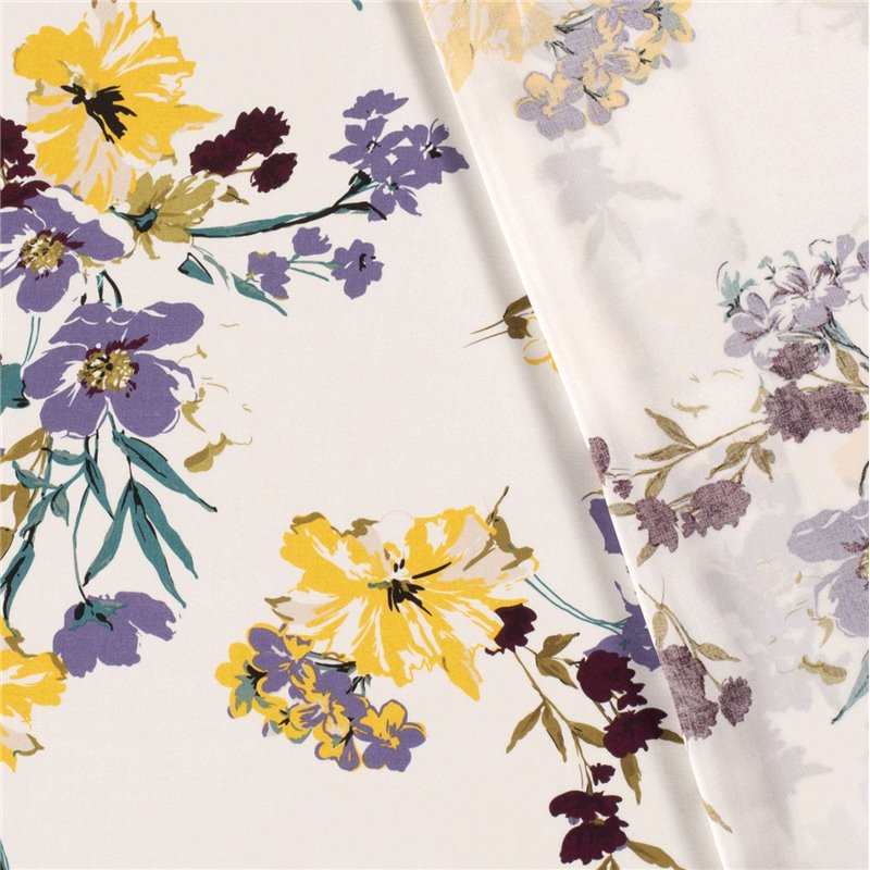VISCOSE POPLIN PRINT FLOWERS