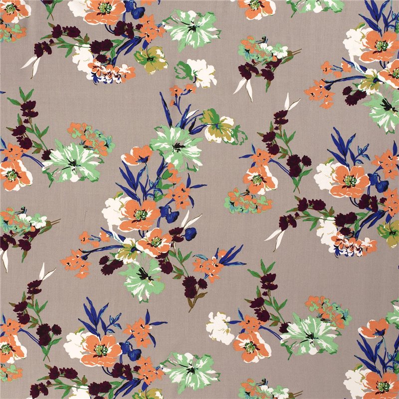 VISCOSE POPLIN PRINT FLOWERS