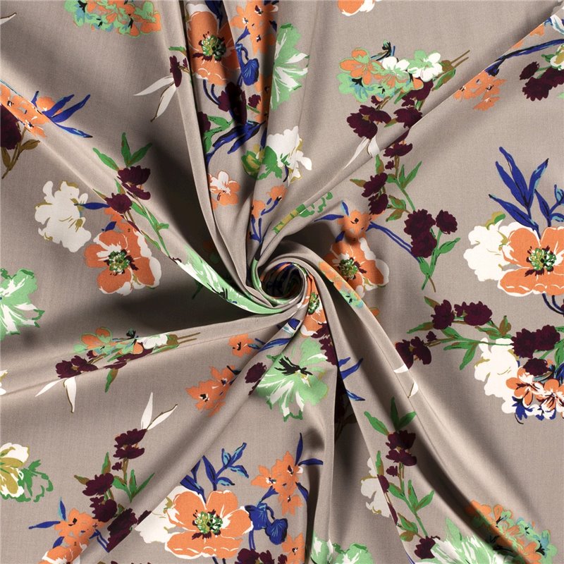 VISCOSE POPLIN PRINT FLOWERS