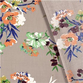 VISCOSE POPLIN PRINT FLOWERS