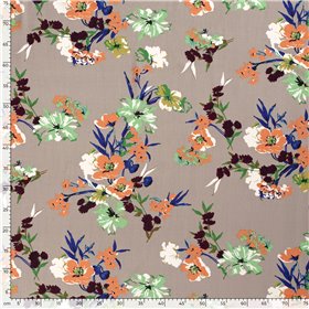 VISCOSE POPLIN PRINT FLOWERS
