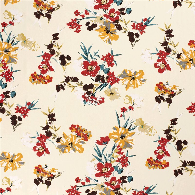 VISCOSE POPLIN PRINT FLOWERS