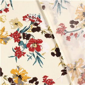 VISCOSE POPLIN PRINT FLOWERS