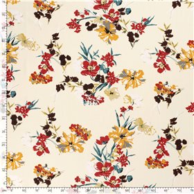 VISCOSE POPLIN PRINT FLOWERS