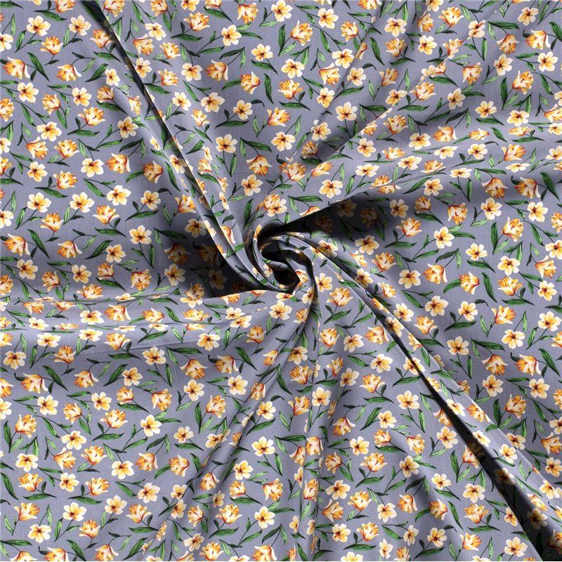 VISCOSE POPLIN PRINT FLOWERS