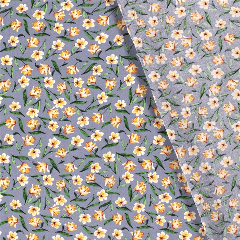 VISCOSE POPLIN PRINT FLOWERS