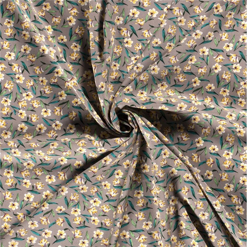 VISCOSE POPLIN PRINT FLOWERS