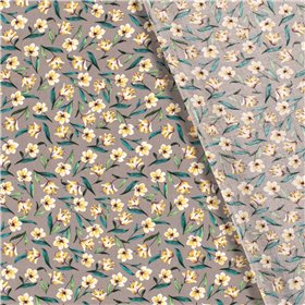 VISCOSE POPLIN PRINT FLOWERS