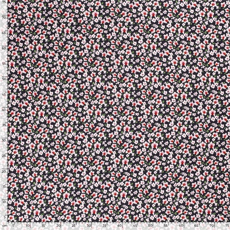VISCOSE POPLIN PRINT FLOWERS