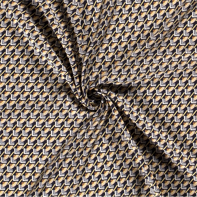 VISCOSE POPLIN PRINT ABSTRACT