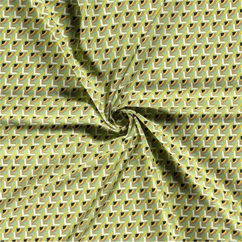 VISCOSE POPLIN PRINT ABSTRACT