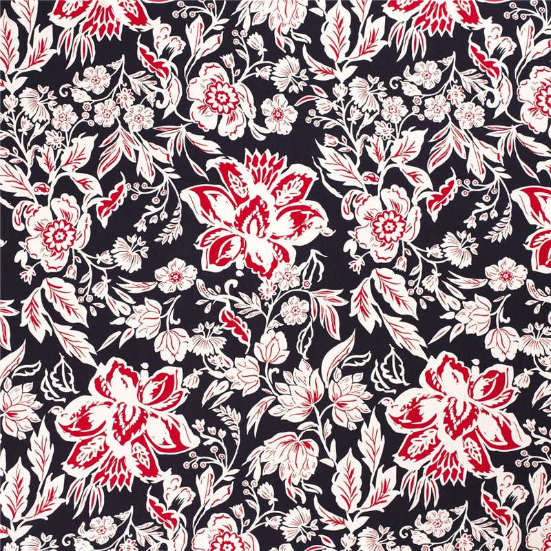VISCOSE POPLIN PRINT FLOWERS