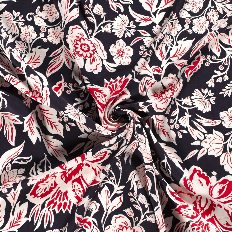 VISCOSE POPLIN PRINT FLOWERS