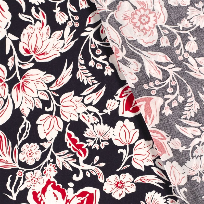 VISCOSE POPLIN PRINT FLOWERS