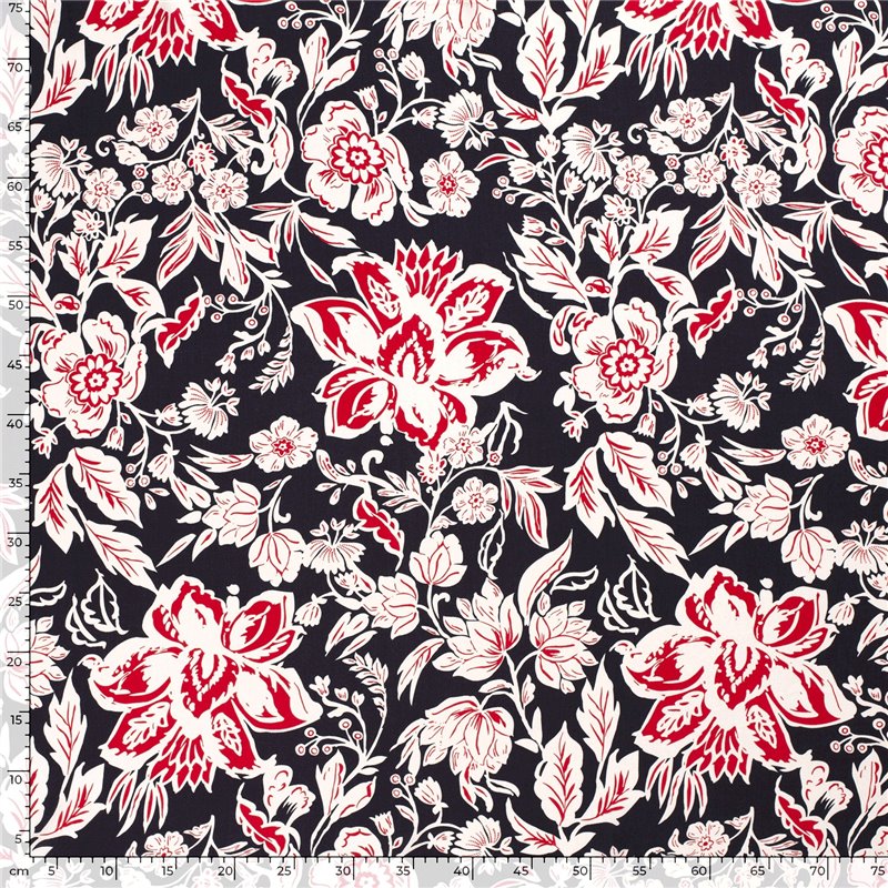 VISCOSE POPLIN PRINT FLOWERS