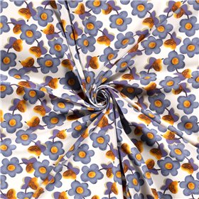 VISCOSE POPLIN PRINT FLOWERS