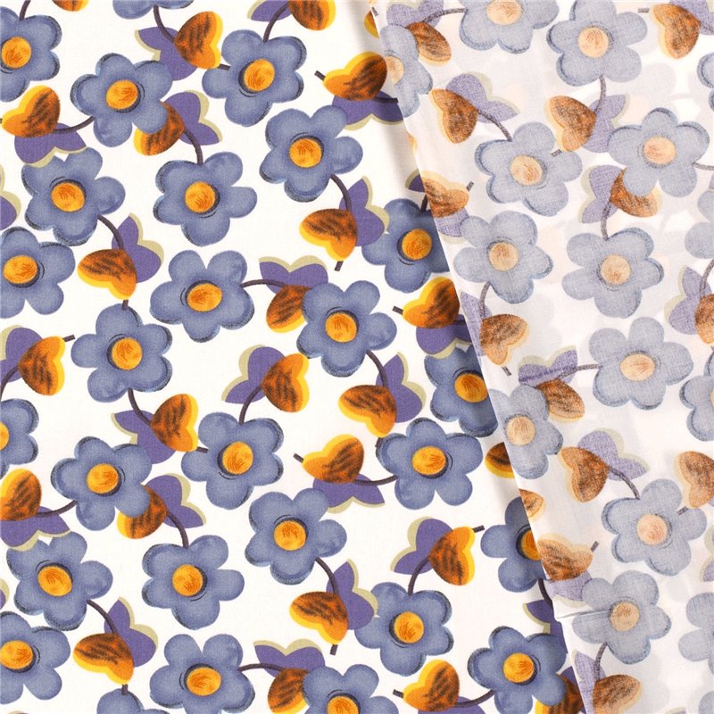 VISCOSE POPLIN PRINT FLOWERS
