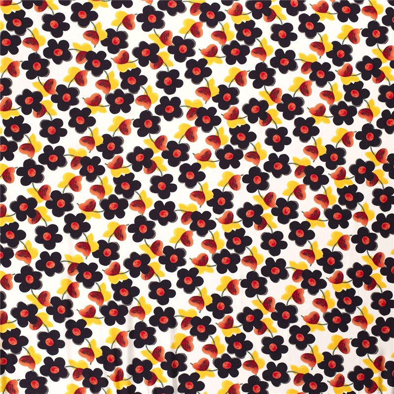 VISCOSE POPLIN PRINT FLOWERS