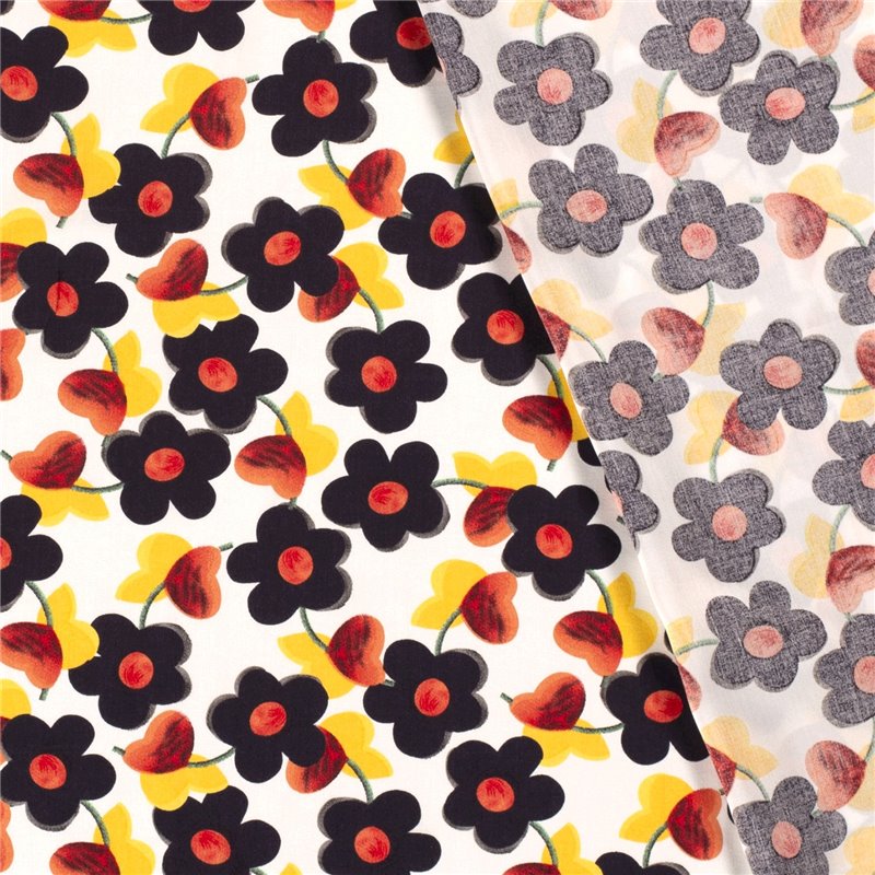 VISCOSE POPLIN PRINT FLOWERS