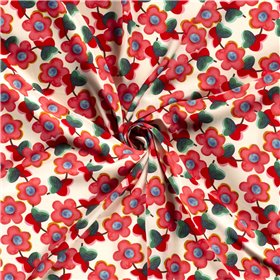 VISCOSE POPLIN PRINT FLOWERS