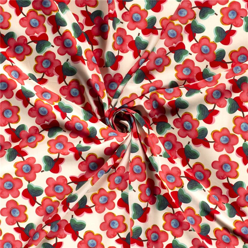 VISCOSE POPLIN PRINT FLOWERS