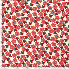 VISCOSE POPLIN PRINT FLOWERS