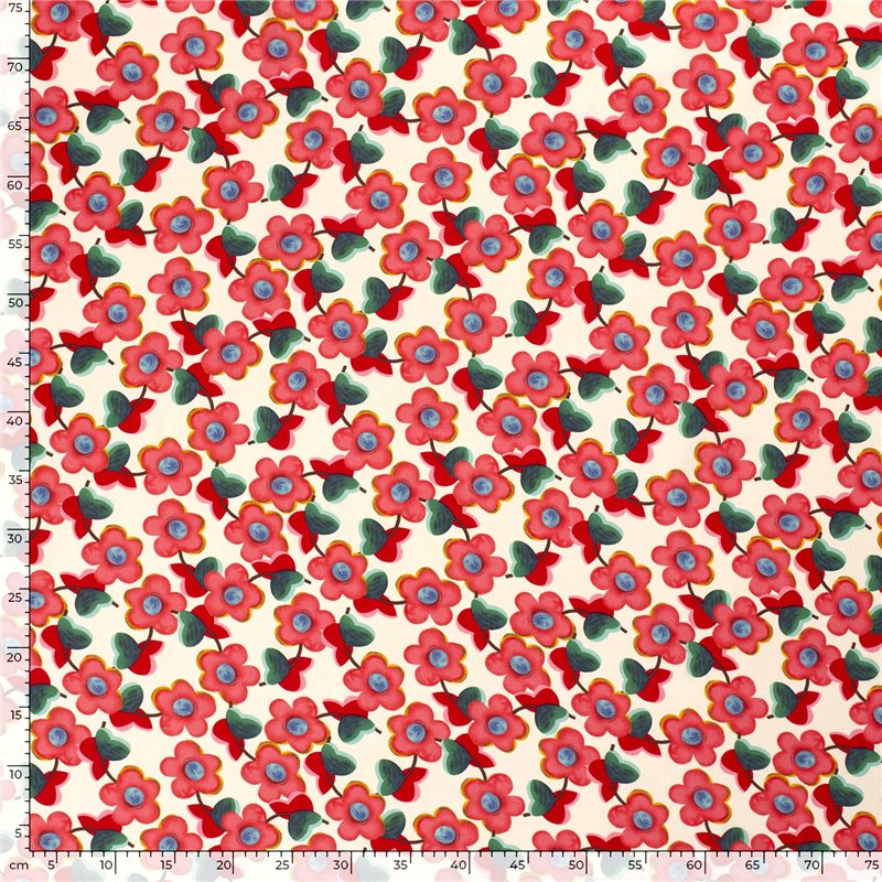 VISCOSE POPLIN PRINT FLOWERS