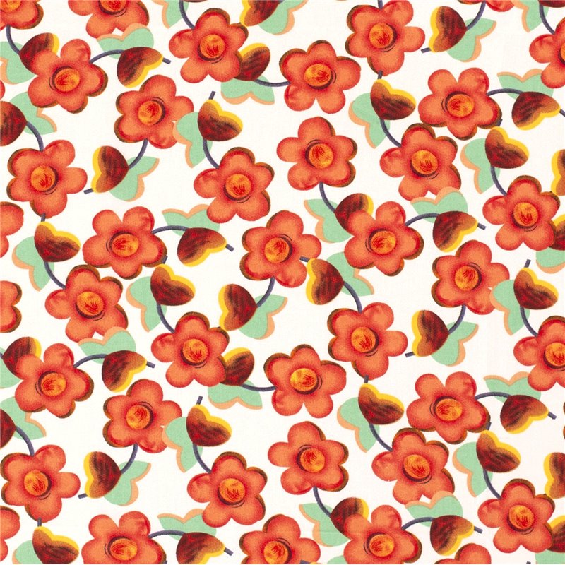 VISCOSE POPLIN PRINT FLOWERS