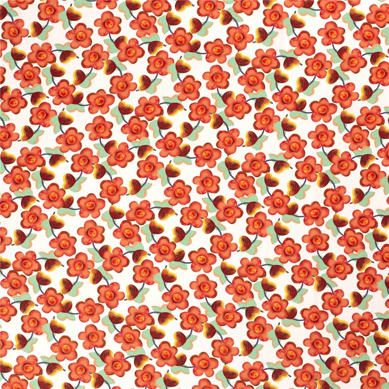 VISCOSE POPLIN PRINT FLOWERS