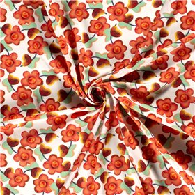 VISCOSE POPLIN PRINT FLOWERS