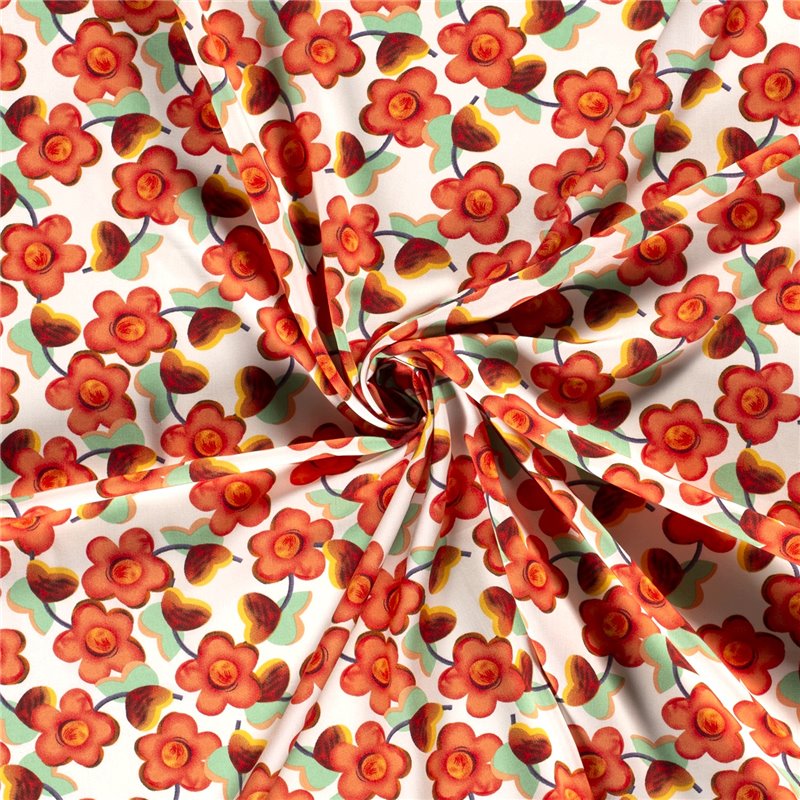 VISCOSE POPLIN PRINT FLOWERS