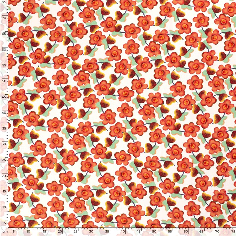 VISCOSE POPLIN PRINT FLOWERS