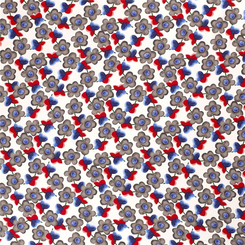 VISCOSE POPLIN PRINT FLOWERS
