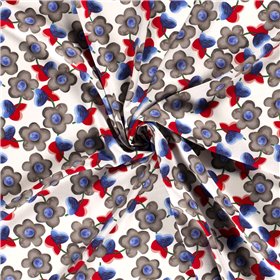 VISCOSE POPLIN PRINT FLOWERS