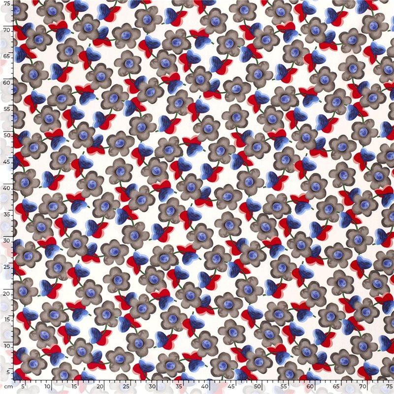VISCOSE POPLIN PRINT FLOWERS