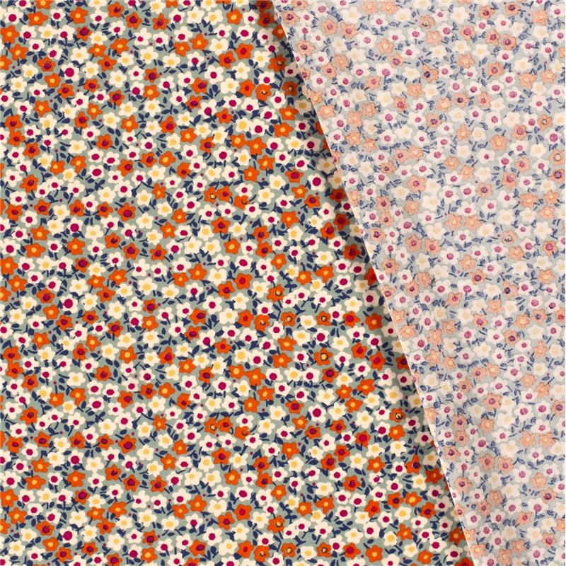 VISCOSE POPLIN PRINT FLOWERS