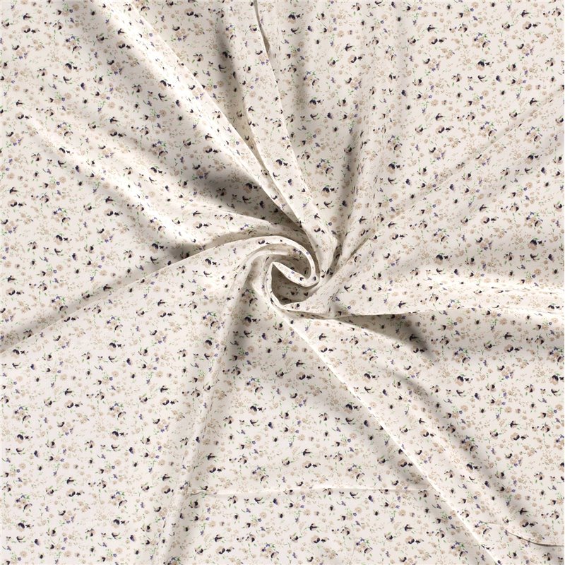 VISCOSE POPLIN PRINT FLOWERS