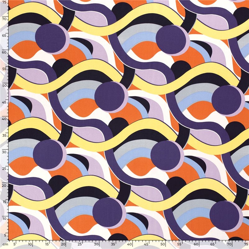 VISCOSE POPLIN PRINT ABSTRACT