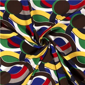 VISCOSE POPLIN PRINT ABSTRACT