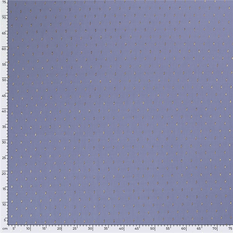 VISCOSE POPLIN PRINT LUREX STRIPE