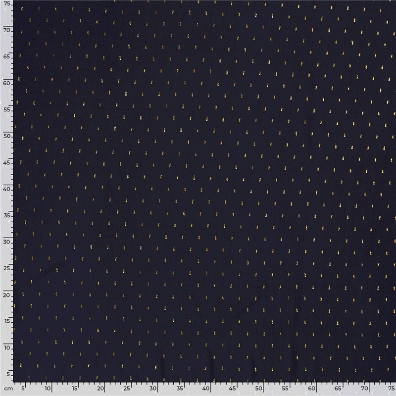 VISCOSE POPLIN PRINT LUREX STRIPE
