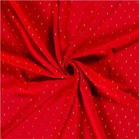 VISCOSE POPLIN PRINT LUREX STRIPE