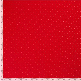 VISCOSE POPLIN PRINT LUREX STRIPE