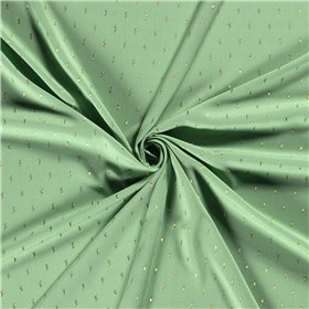 VISCOSE POPLIN PRINT LUREX STRIPE